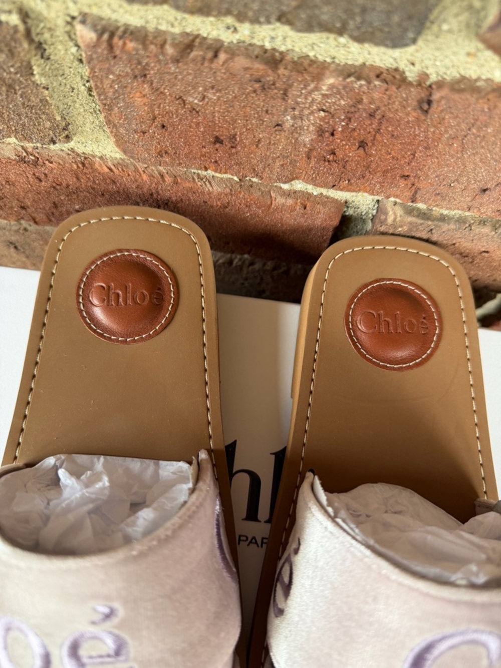 Chloe Woody Velvet Slide - Picture 8 of 14